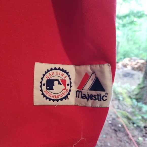 Majestic LA Angels XXL Vladimir Guerrero Red Baseball Jersey Button Shirt 32 - Picture 4 of 8